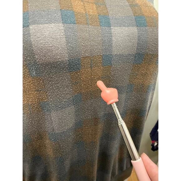 Damaged Torrid 2 Outlander Tartan Plaid Lightweight Knit Pullover Sweatshirt 2X - Picture 3 of 7